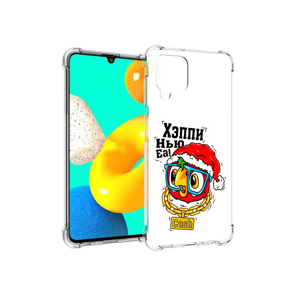 

Чехол MyPads Tocco для Samsung Galaxy M32 Хэппи нью еа (PT161818.523.196), Прозрачный, Tocco