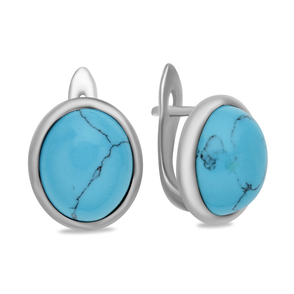 

Серьги из серебра 585Gold 702010153, бирюза, 702010153