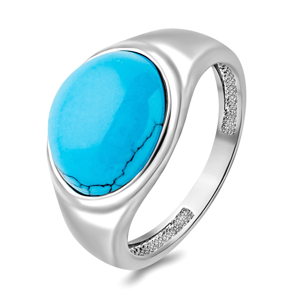 

Кольцо из серебра с бирюзой р. , 585Gold 701012018, 701012018