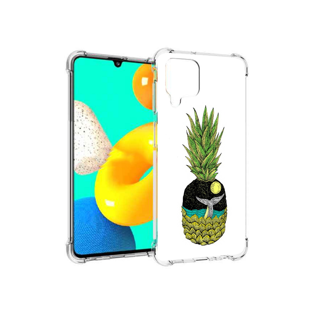 

Чехол MyPads Tocco для Samsung Galaxy M32 ананас с китом (PT161818.523.220), Прозрачный, Tocco