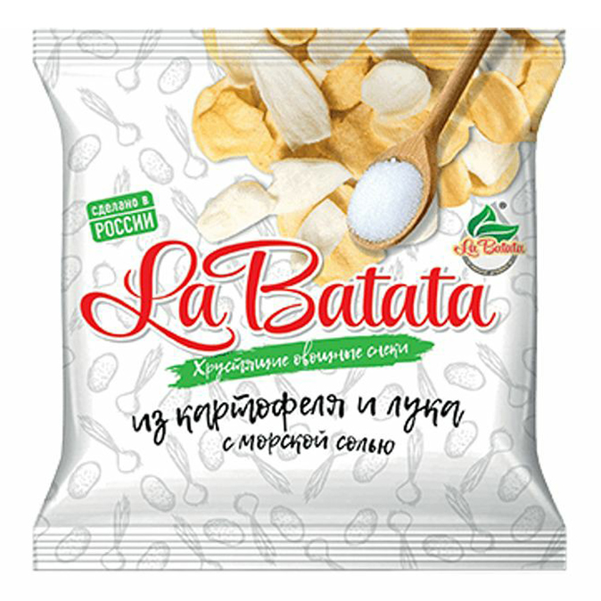 

Снеки картофельные La Batata с луком и морской солью хрустящие 20 г
