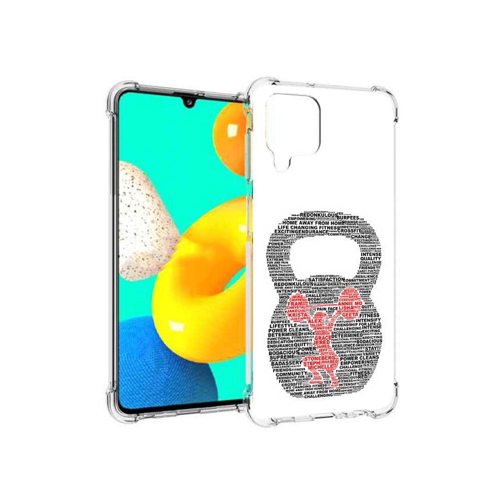 

Чехол MyPads Tocco для Samsung Galaxy M32 бодибилдинг гиря из слов (PT161818.523.232), Прозрачный, Tocco