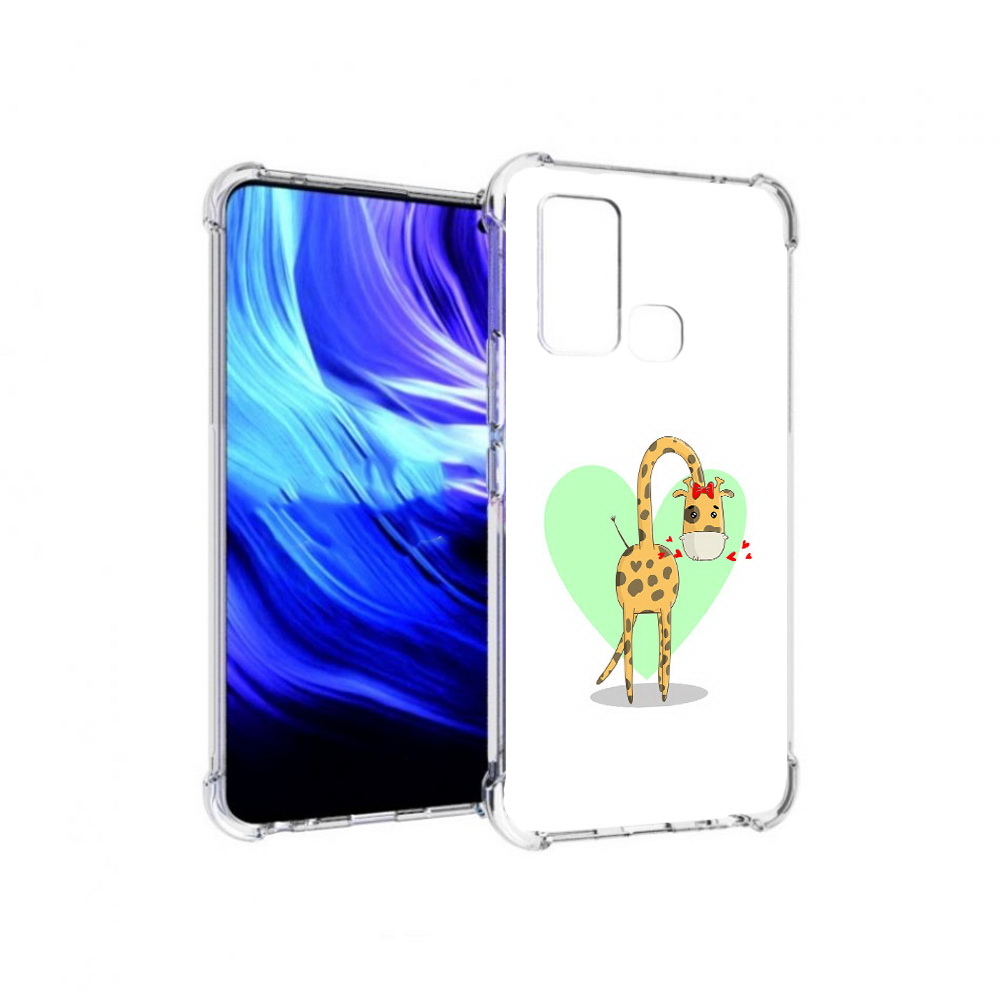 

Чехол MyPads Tocco для Vivo Z6 Влюбленный жираф 14 февраля (PT226976.399.47), Прозрачный, Tocco