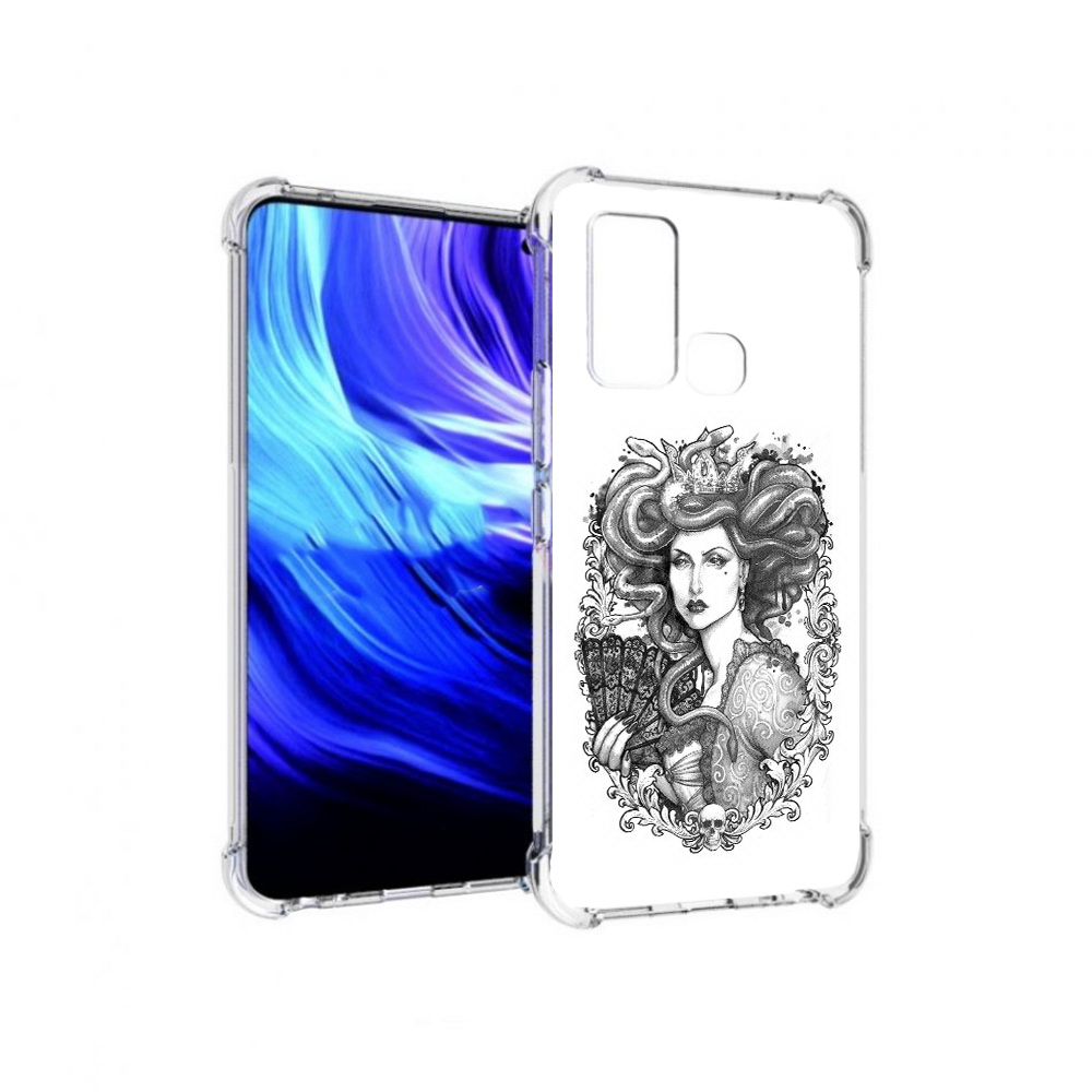 

Чехол MyPads Tocco для Vivo Z6 медуза черно белый (PT226976.399.472), Прозрачный, Tocco