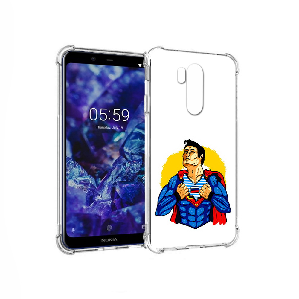 

Чехол MyPads Tocco для Nokia X7 русский супермен (PT123767.122.591), Прозрачный, Tocco