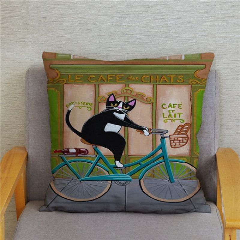 

Подушка декоративная Zaberite 40х40, Коржик возле кафе на велосипеде, Очкарики, велюр, Разноцветный, подушка декоративная 40х40 см - 1 шт.