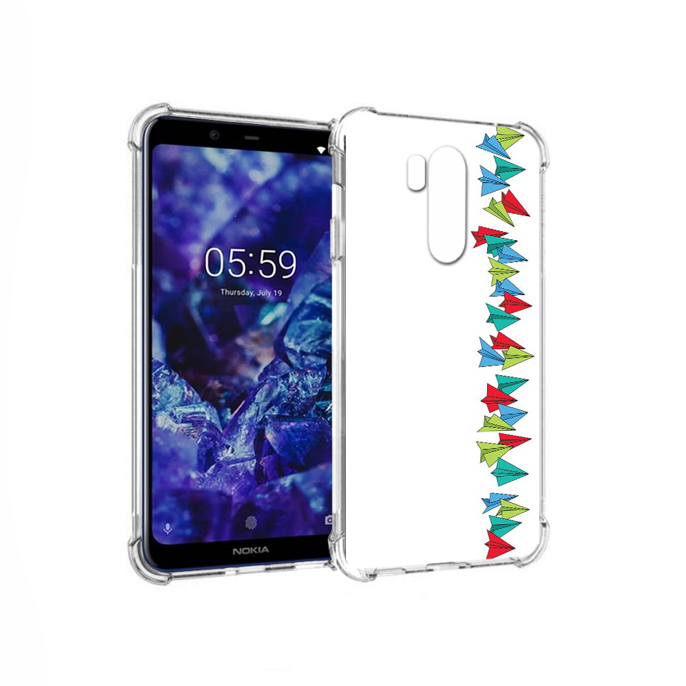 

Чехол MyPads Tocco для Nokia X7 самолетики из листочков (PT123767.122.593), Прозрачный, Tocco