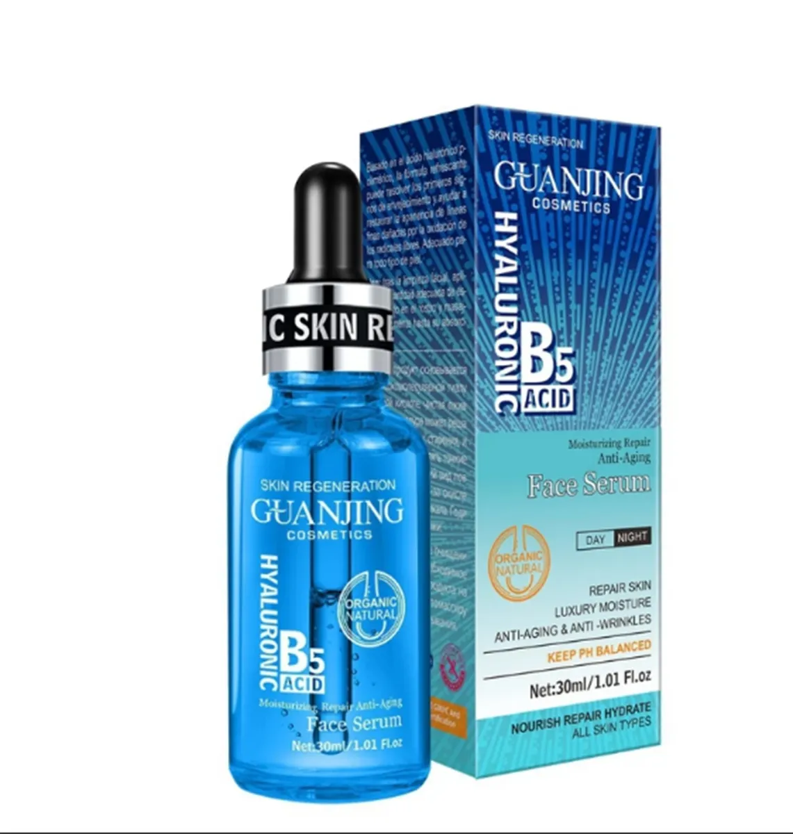 

Сыворотка для лица с гиалуроновой кислотой Guanjing Hyaluronic B5 Acid Face Serum 30 мл