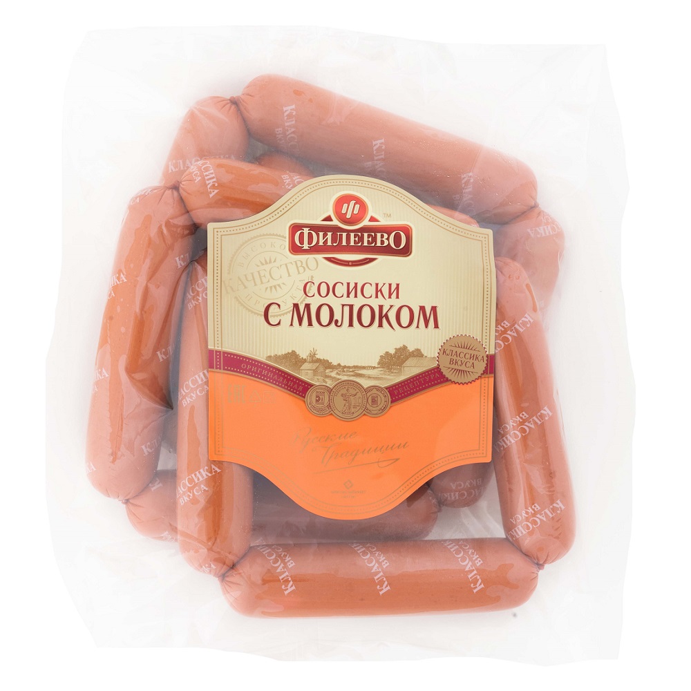 

Сосиски Филеево с молоком +-500 г