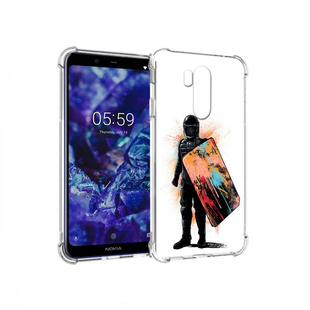 

Чехол MyPads Tocco для Nokia X7 солдат с красочным щитом (PT123767.122.614), Прозрачный, Tocco