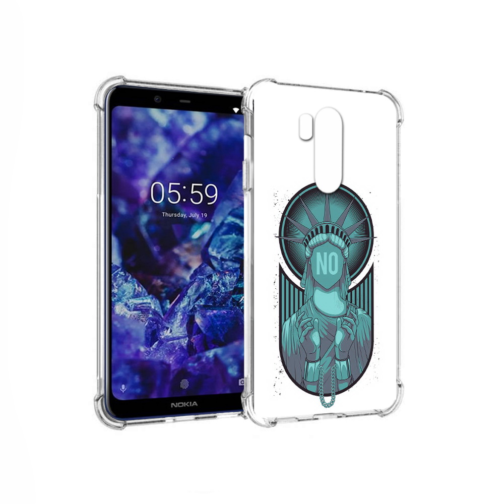 

Чехол MyPads Tocco для Nokia X7 статуя свободы зеленый (PT123767.122.623), Прозрачный, Tocco