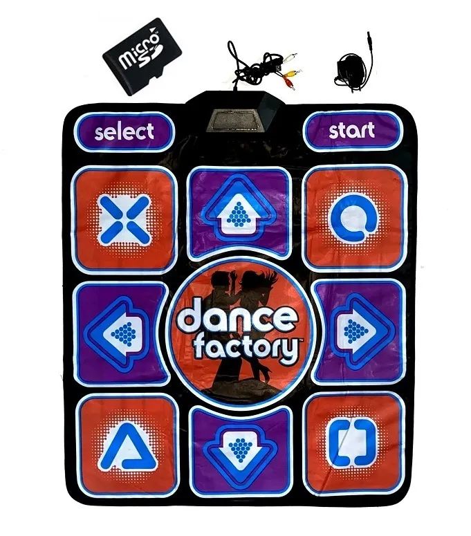 

Игровой коврик Dance Factory фиолетовый 33030012, Коврик танцевально-игровой , проводной, 32 Бит, музыка, игры + карта памяти,Dance Factory, TV/PC