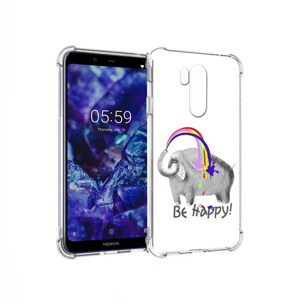 

Чехол MyPads Tocco для Nokia X7 счастливый слон (PT123767.122.632), Прозрачный, Tocco