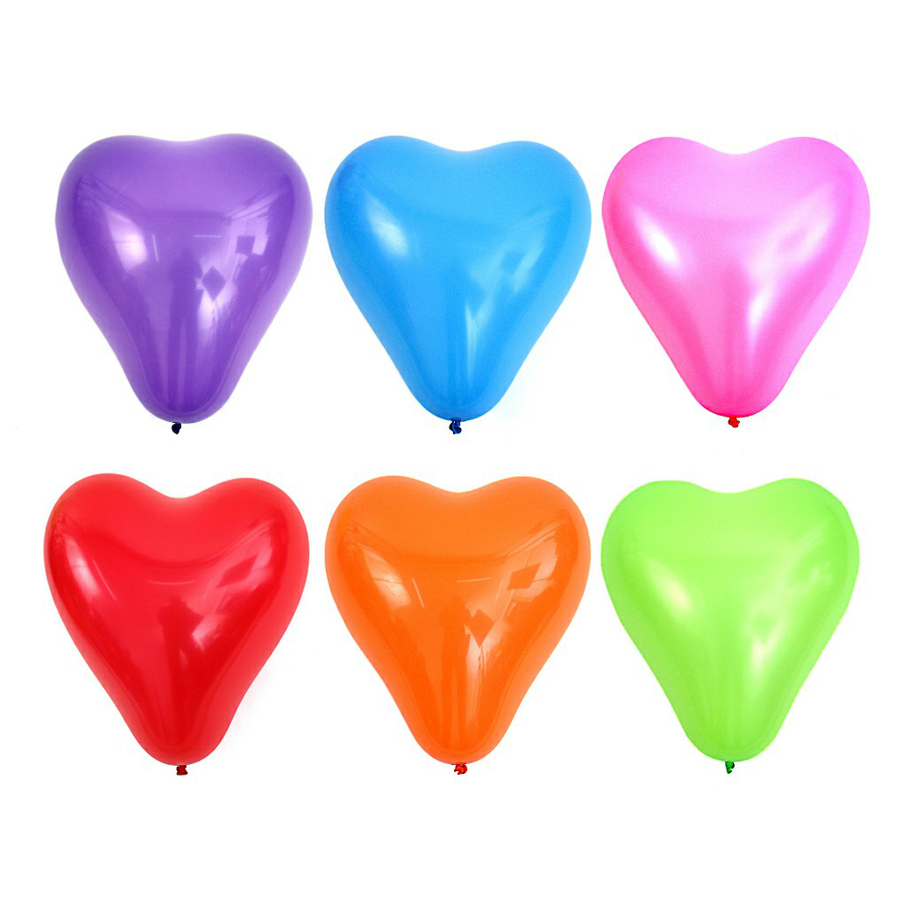 Воздушные шары Капитан весельчак Сердце ассорти 30 см 10 шт