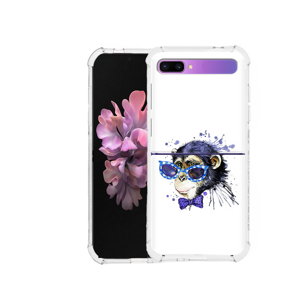 

Чехол MyPads Tocco для Samsung Galaxy Z Flip акварельная обезьяна (PT226935.587.216), Прозрачный, Tocco