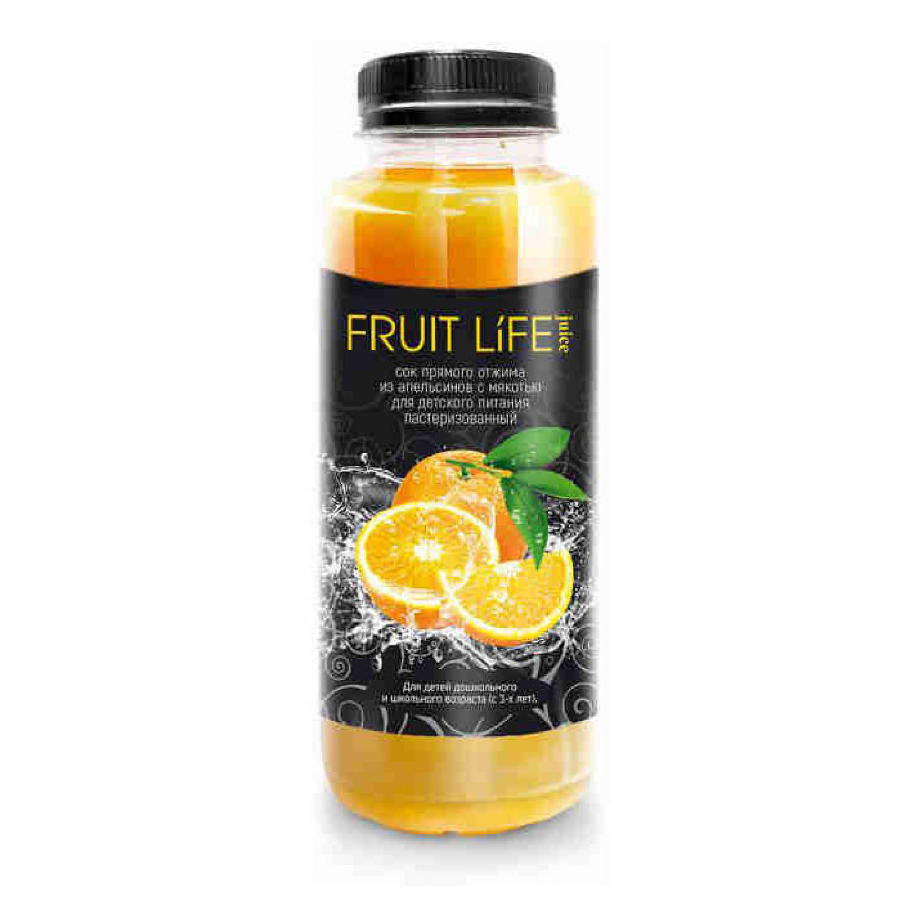 фото Сок fruit life juice апельсин 330 мл