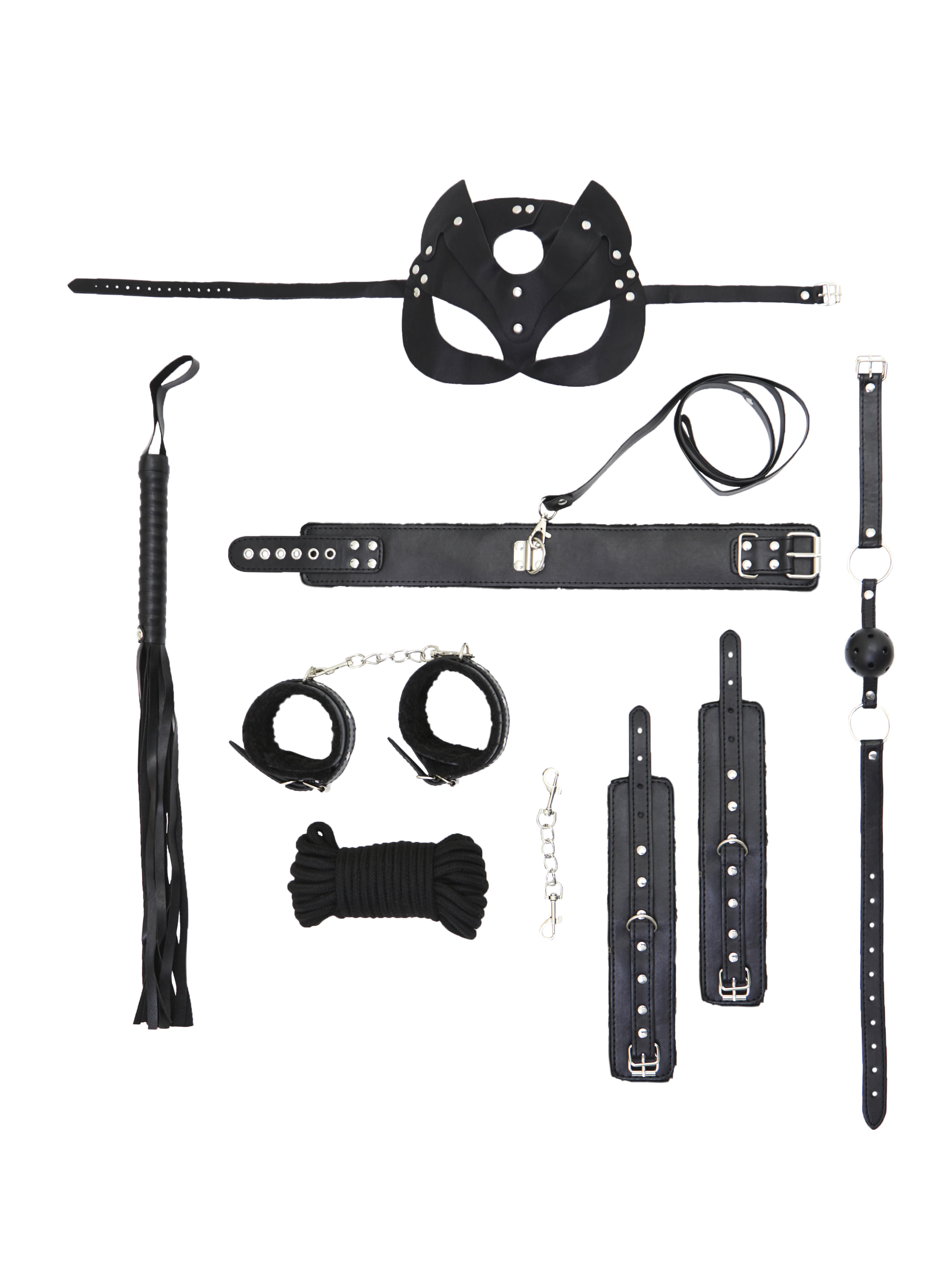 БДСМ набор Deep&Beauty с лентами для фиксации к кровати 8 шт.