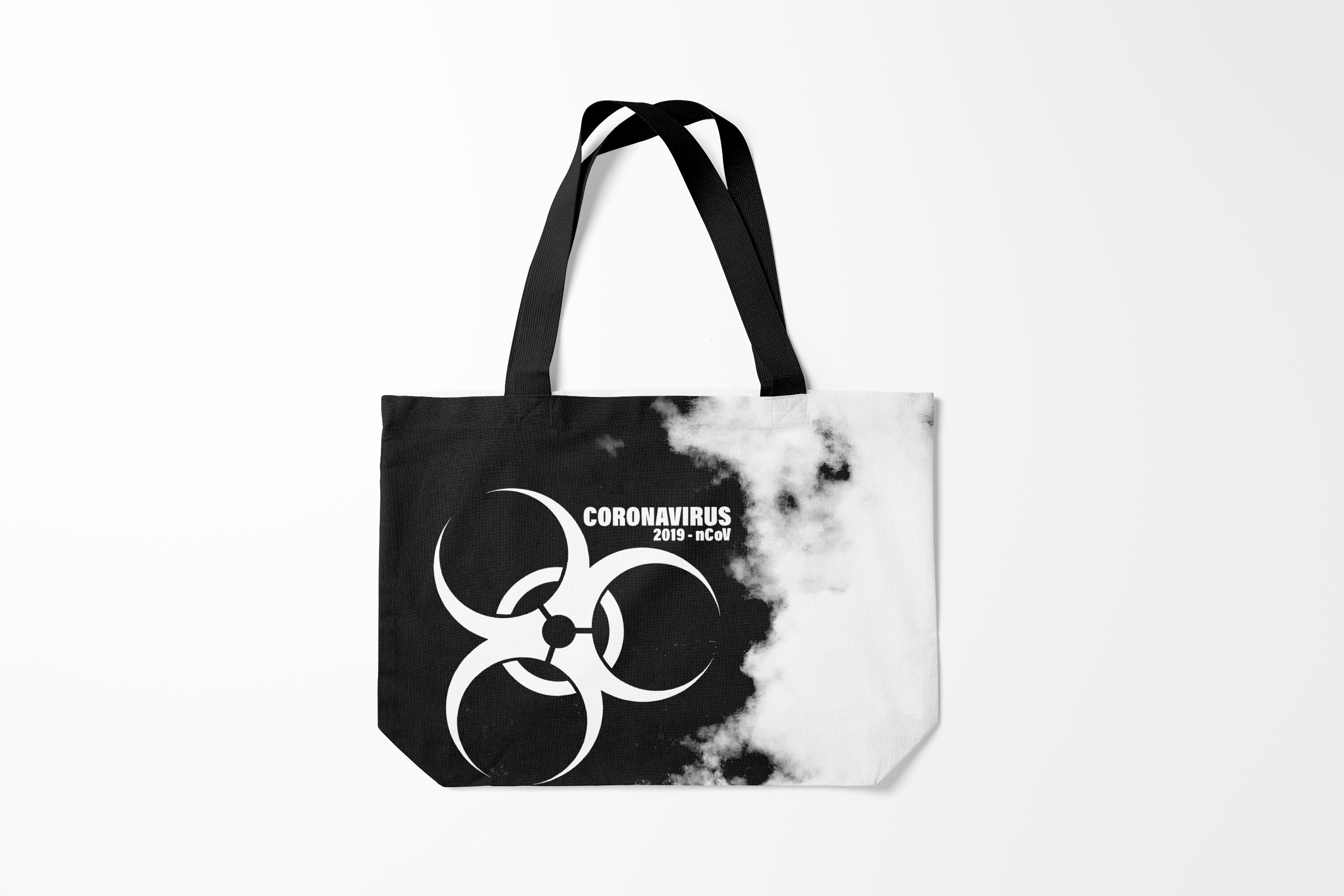 

Сумка шoппер унисекс Burnettie Здоровье Coronavirus 2019 nCoV, черный; белый, Здоровье Coronavirus 2019 nCoV