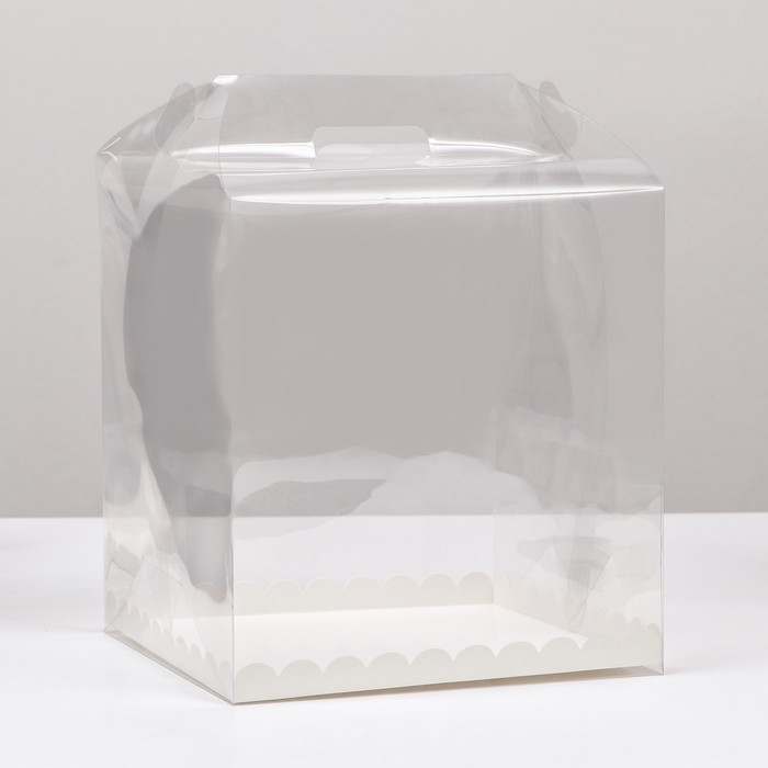 

PVC Коробка для торта 26 х 26 х 28 см, Белый