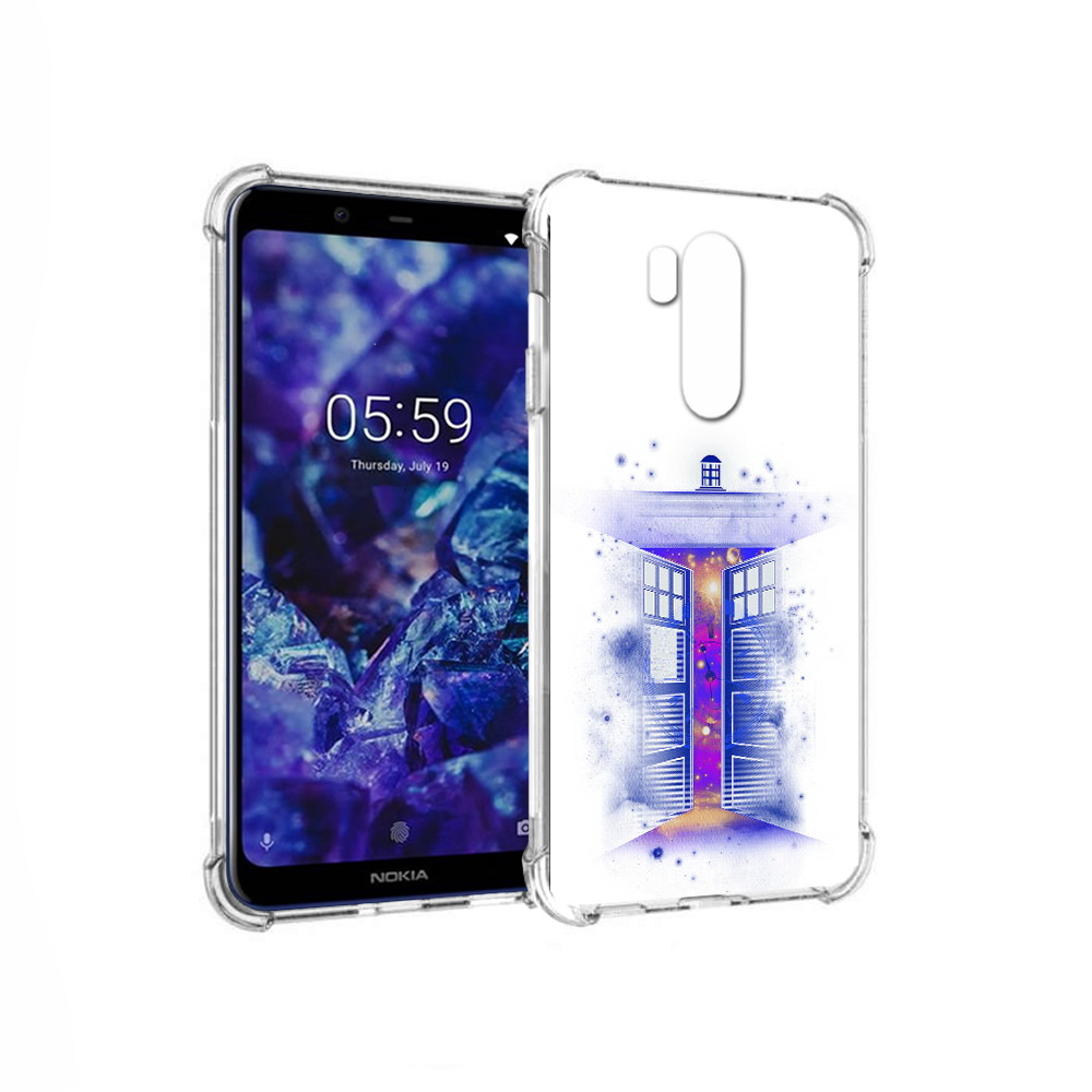 

Чехол MyPads Tocco для Nokia X7 фиолетовый уголок абстракция (PT123767.122.659), Прозрачный, Tocco