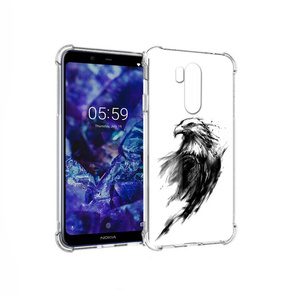 

Чехол MyPads Tocco для Nokia X7 чб птица (PT123767.122.670), Прозрачный, Tocco