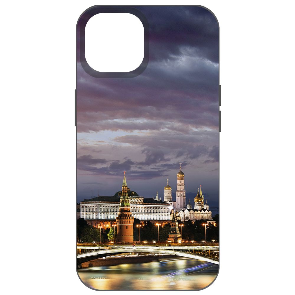 

Чехол-накладка Krutoff Soft Case Россия, Московский Кремль для iPhone 14 черный