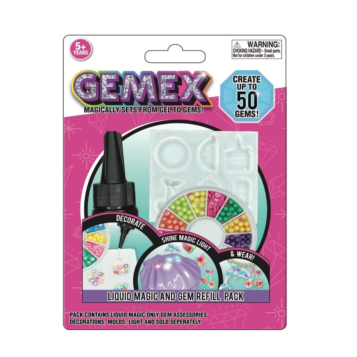 Дополнительный набор Gemex для создания украшений HUN8899, гель, формочка, декор