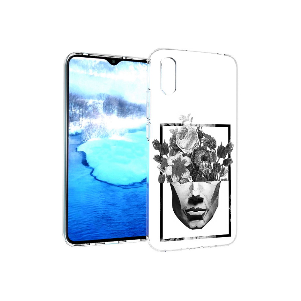 

Чехол MyPads Tocco для Xiaomi Redmi 9A черно белая ваза в абстракции (PT151022.270.678), Прозрачный, Tocco