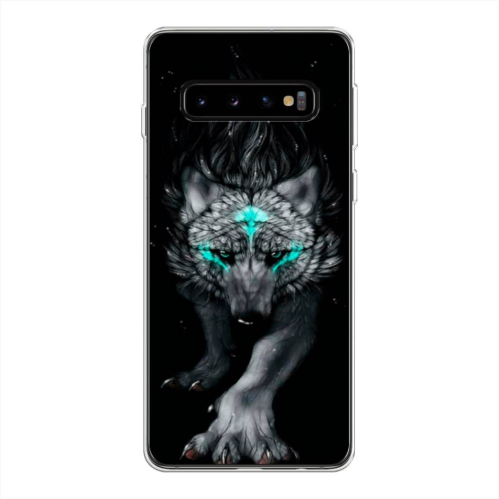 

Чехол Awog на Samsung Galaxy S10 + "Волшебный волк", Разноцветный, 27150-2