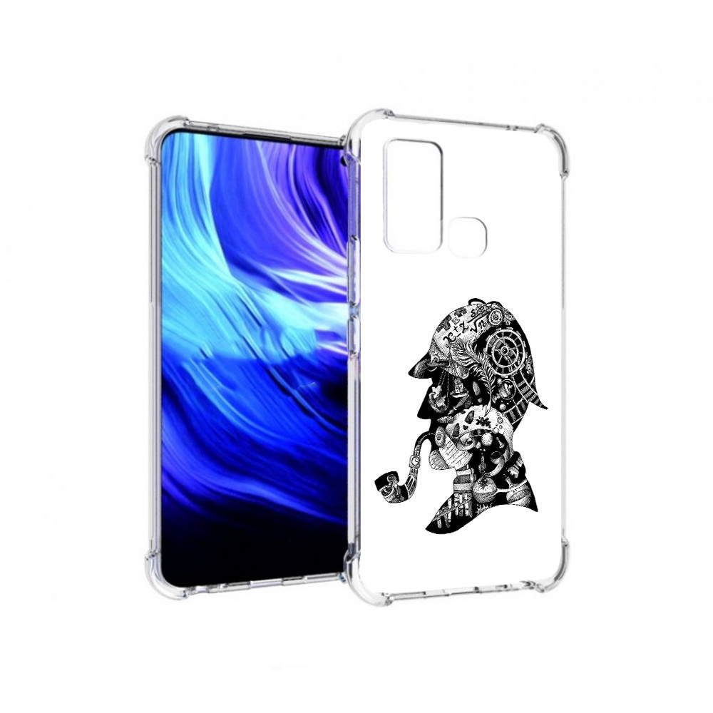

Чехол MyPads Tocco для Vivo Z6 мужчина с трубкой абстракция (PT226976.399.488), Прозрачный, Tocco