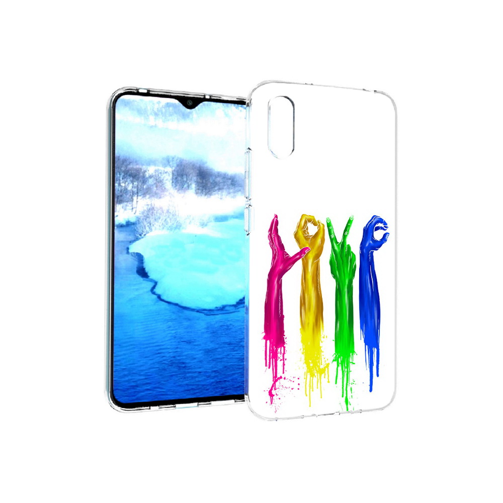 

Чехол MyPads Tocco для Xiaomi Redmi 9A яркие руки love (PT151022.270.707), Прозрачный, Tocco