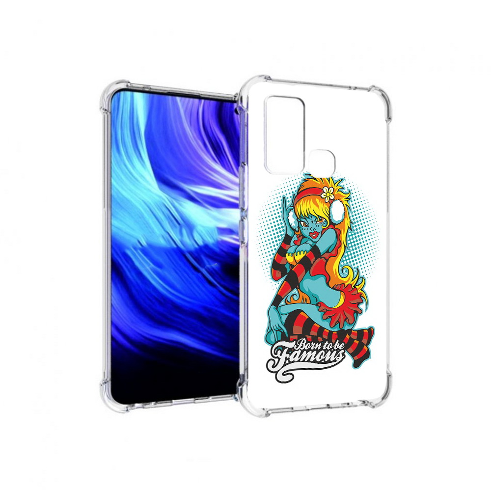 

Чехол MyPads Tocco для Vivo Z6 нарисованная девушка в наушниках (PT226976.399.498), Прозрачный, Tocco