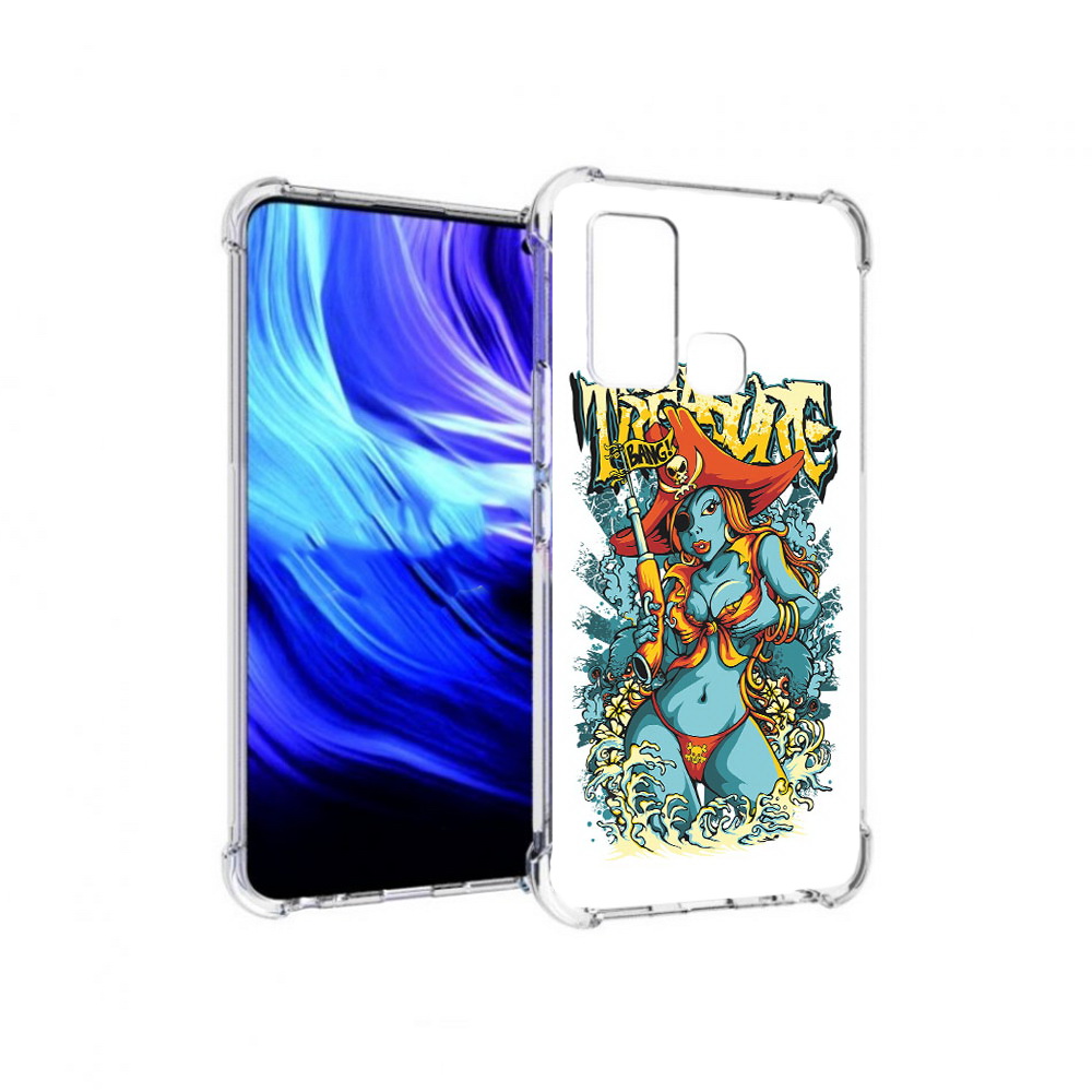 

Чехол MyPads Tocco для Vivo Z6 нарисованная синяя девушка комикс (PT226976.399.504), Прозрачный, Tocco
