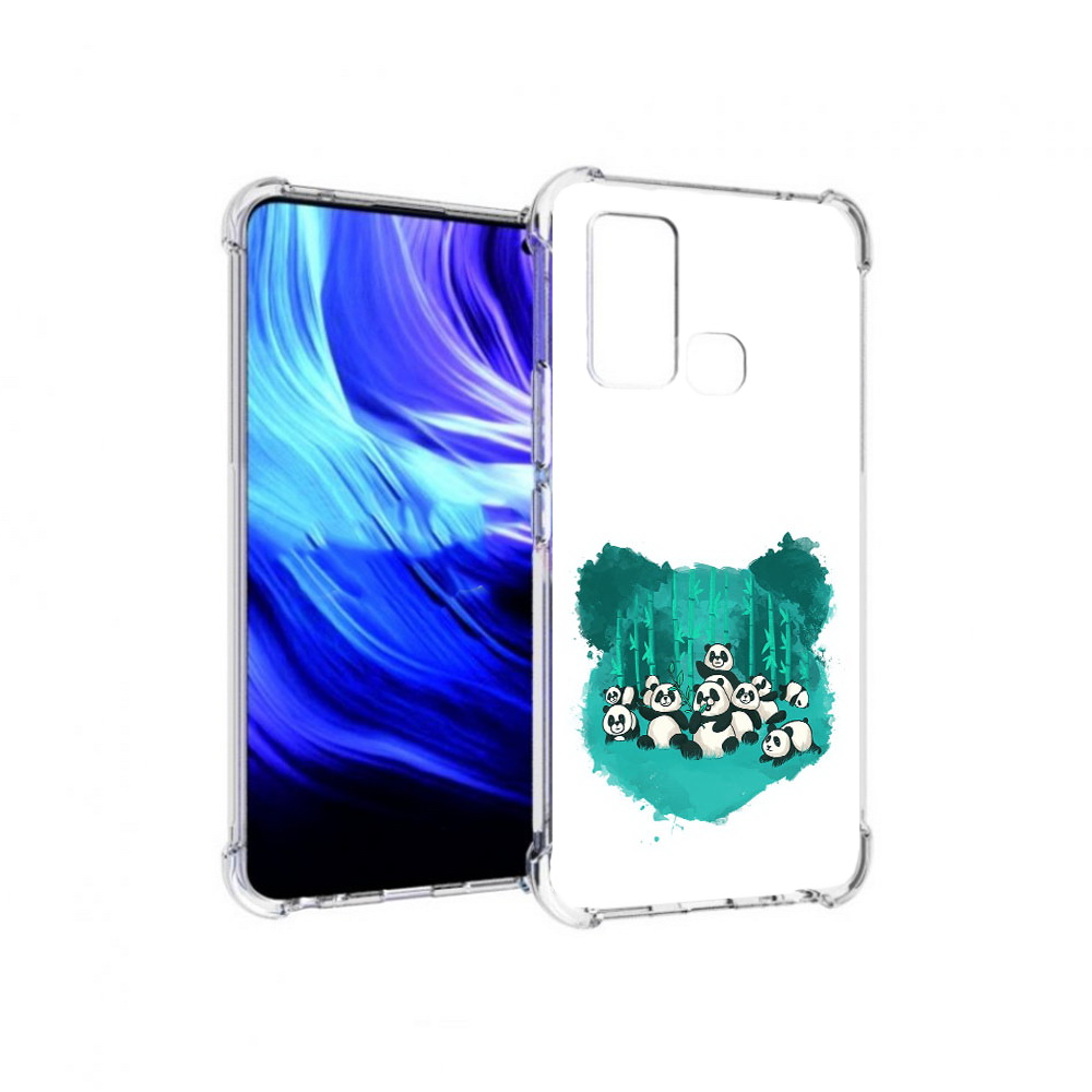 

Чехол MyPads Tocco для Vivo Z6 нарисованные панды (PT226976.399.508), Прозрачный, Tocco