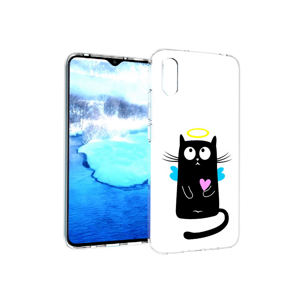 

Чехол MyPads Tocco для Xiaomi Redmi 9A Кот ангелок (PT151022.270.96), Прозрачный, Tocco