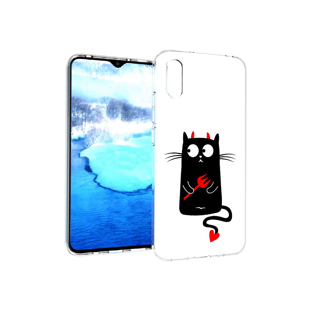 

Чехол MyPads Tocco для Xiaomi Redmi 9A Кот демон (PT151022.270.97), Прозрачный, Tocco
