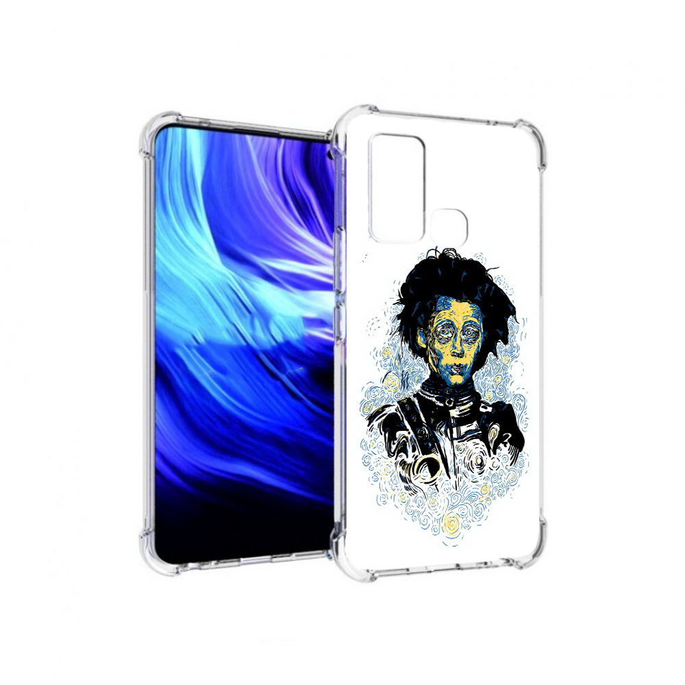 

Чехол MyPads Tocco для Vivo Z6 парень черно-белый абстракция (PT226976.399.535), Прозрачный, Tocco