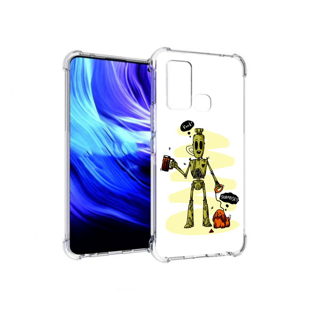 

Чехол MyPads Tocco для Vivo Z6 прикольный робот (PT226976.399.557), Прозрачный, Tocco