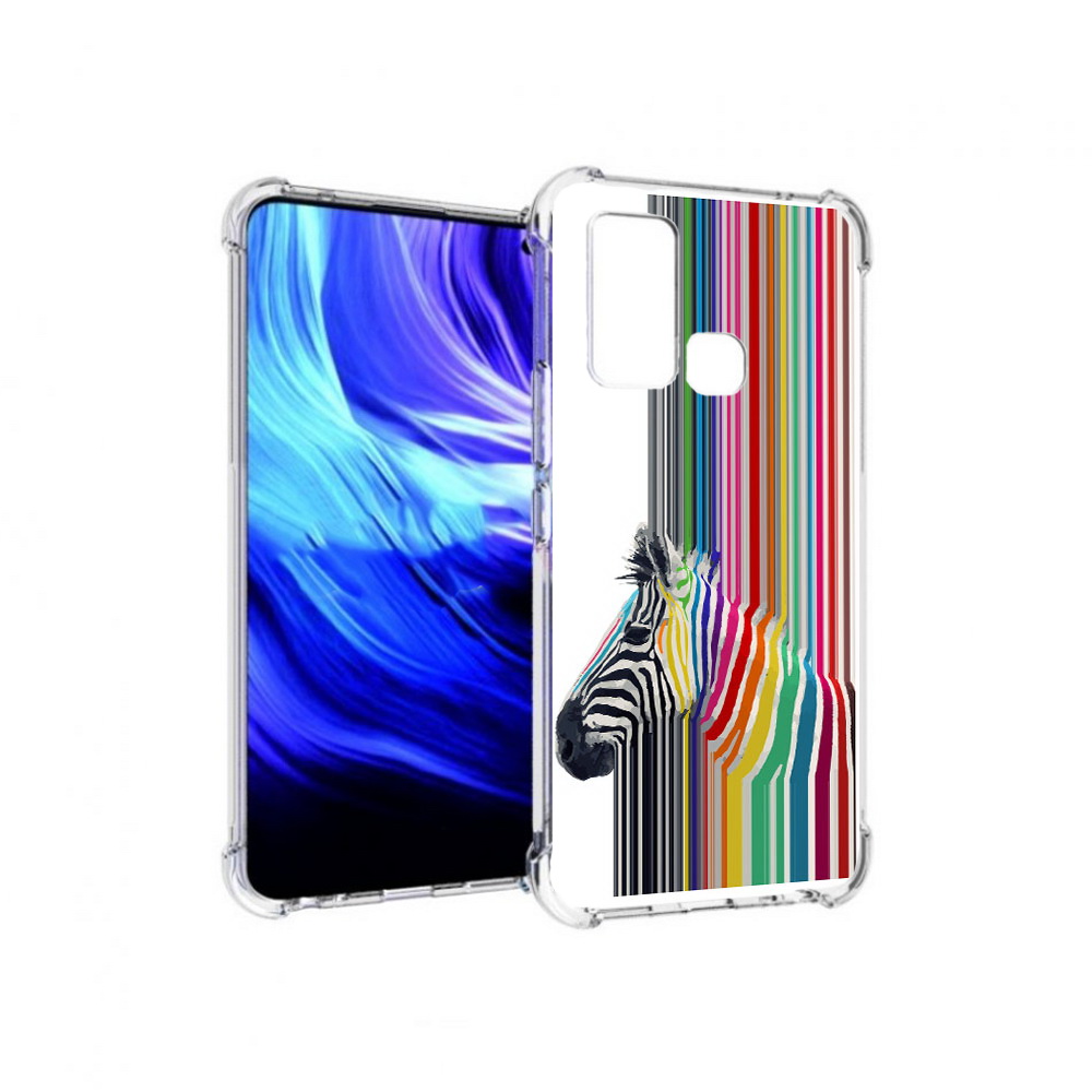 

Чехол MyPads Tocco для Vivo Z6 радужная зебра (PT226976.399.565), Прозрачный, Tocco