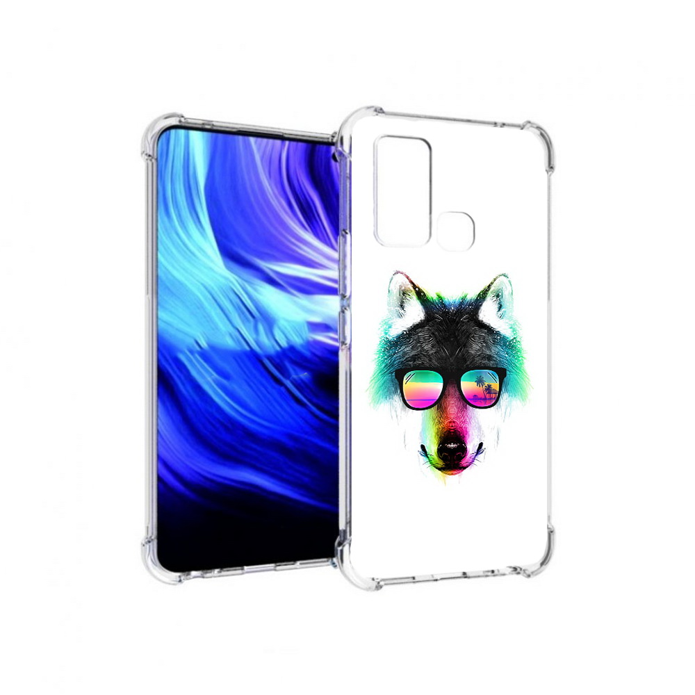 

Чехол MyPads Tocco для Vivo Z6 радужный волк (PT226976.399.567), Прозрачный, Tocco