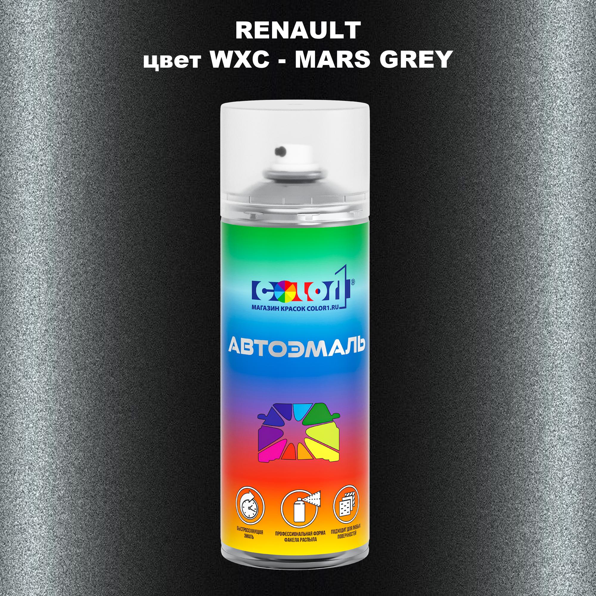 

Аэрозольная краска COLOR1 для RENAULT, цвет WXC - MARS GREY, Прозрачный