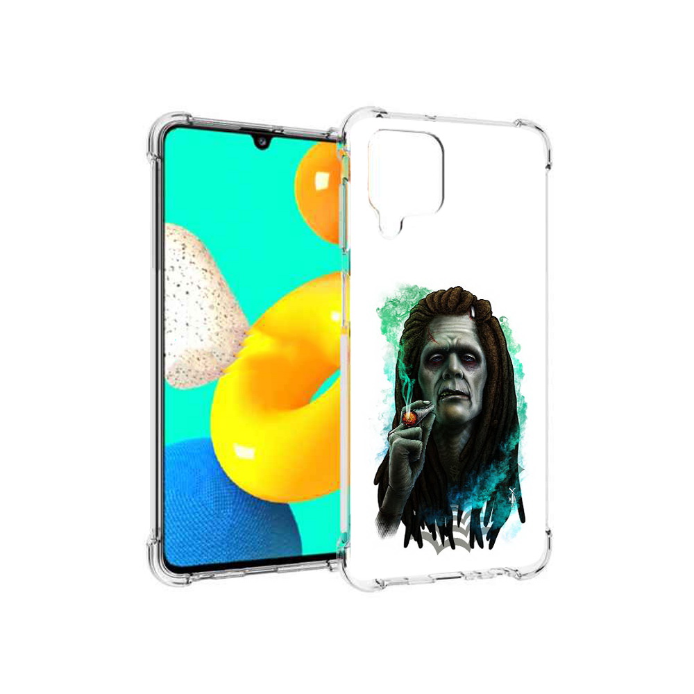 

Чехол MyPads Tocco для Samsung Galaxy M32 зеленый мужчина с сигаретой (PT161818.523.360), Прозрачный, Tocco