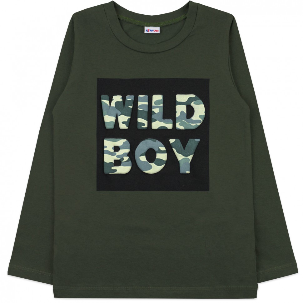 Джемпер детский YOULALA WILD BOY цв. хаки р. 152 комбинезон детский weedo wild thing желтый 92