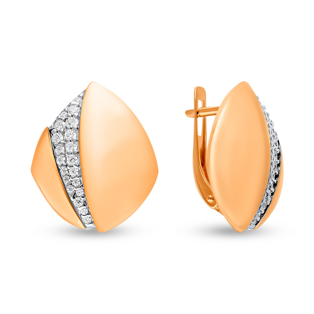 

Серьги из серебра 585Gold 702010386, фианит, 702010386