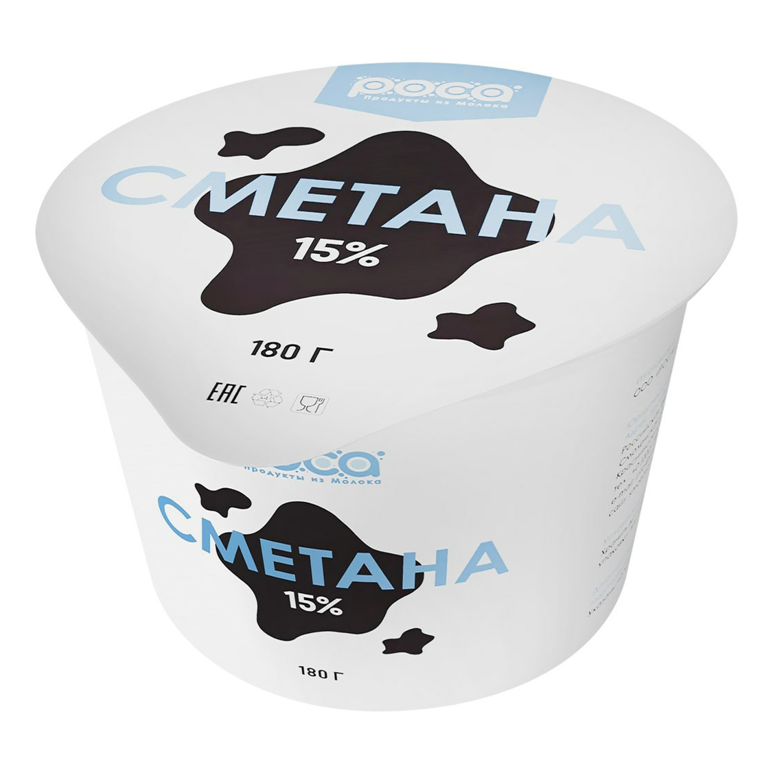 

Сметана Роса 15% БЗМЖ 180 г