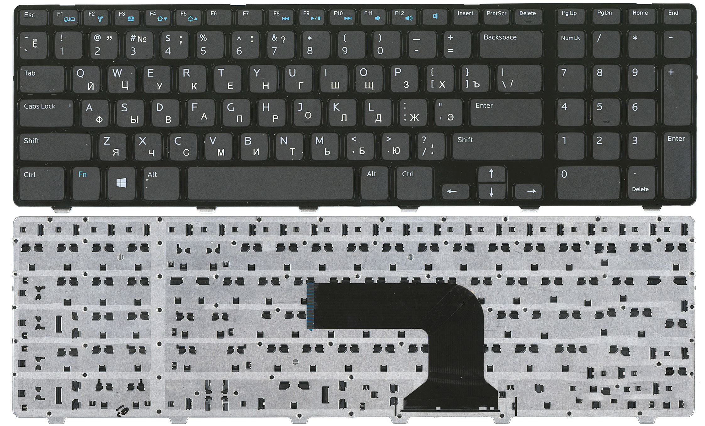 Клавиатура OEM для ноутбука Dell Inspiron 3721/5721/5737 черная