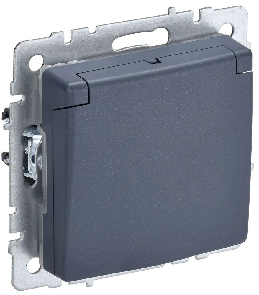 

IEK BRITE Роз. с з/к/ш с кр. 16А IP20 РСбш10-3-БрМ мар., Серый