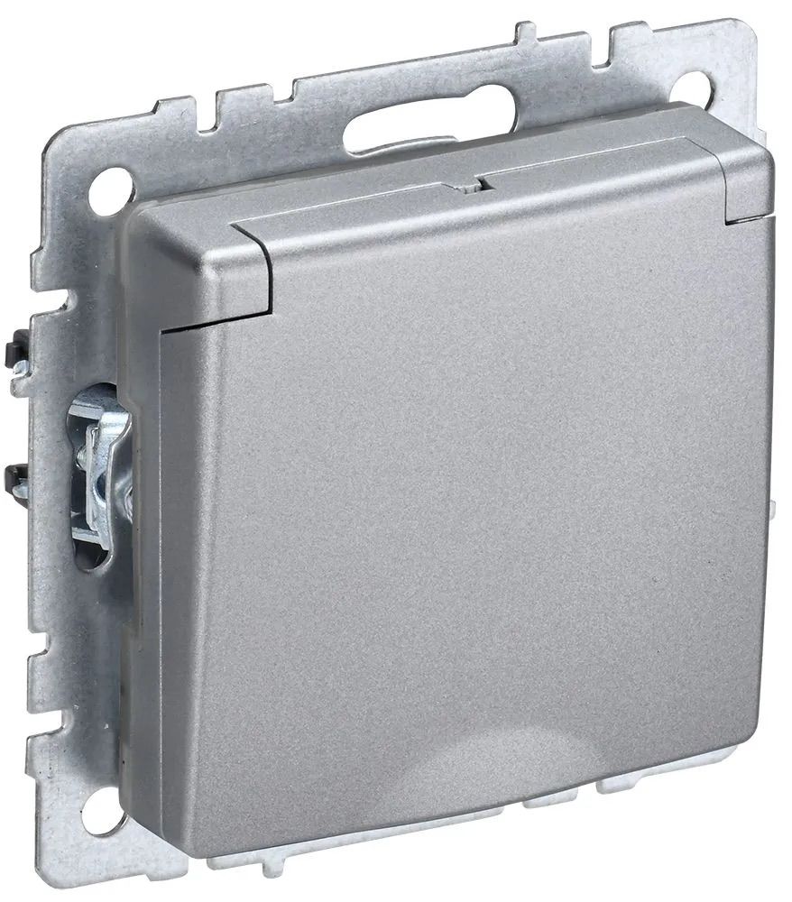 

IEK BRITE Роз. с з/к/ш с кр. 16А IP20 РСбш10-3-БрТБ бр., Серый