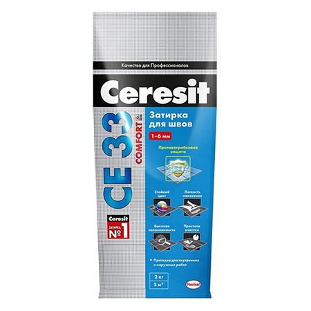

Затирка для плитки CERESIT Ce 33 Comfort, Ce 33 Comfort