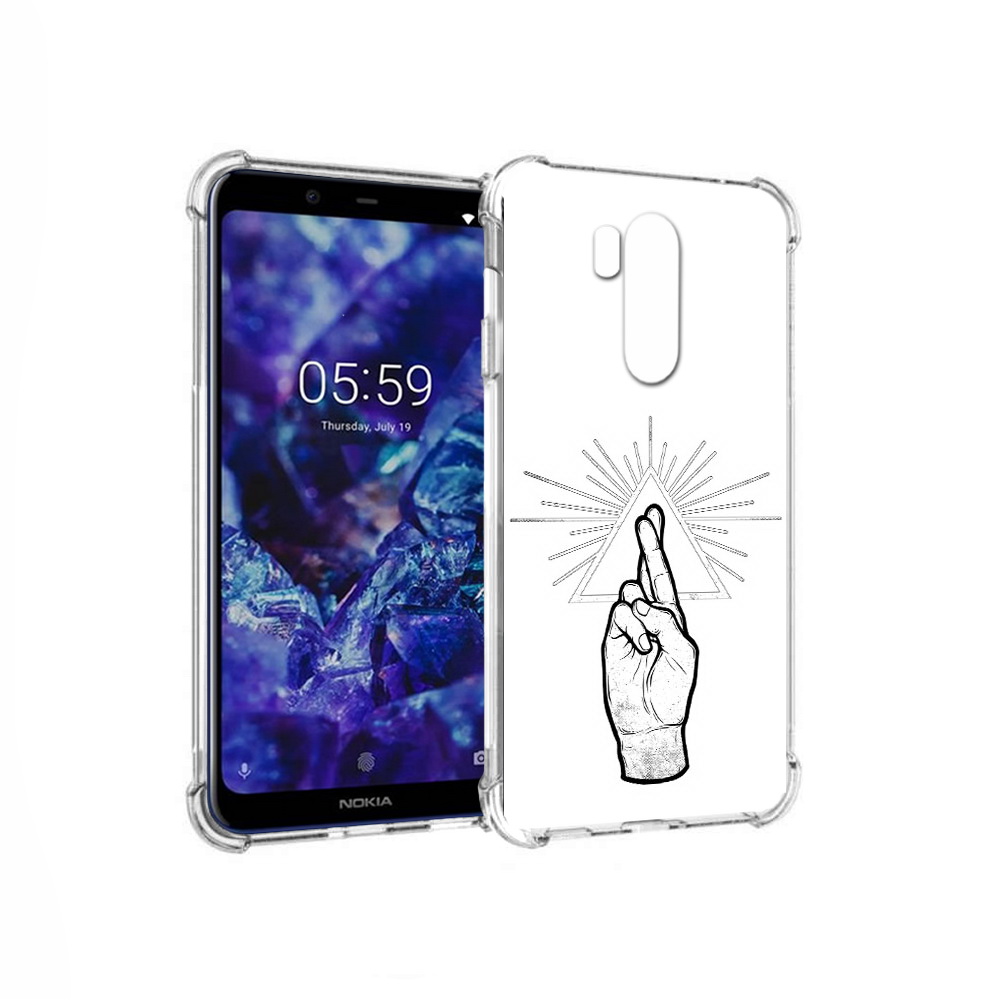 

Чехол MyPads Tocco для Nokia X7 черно белая рука (PT123767.122.681), Прозрачный, Tocco